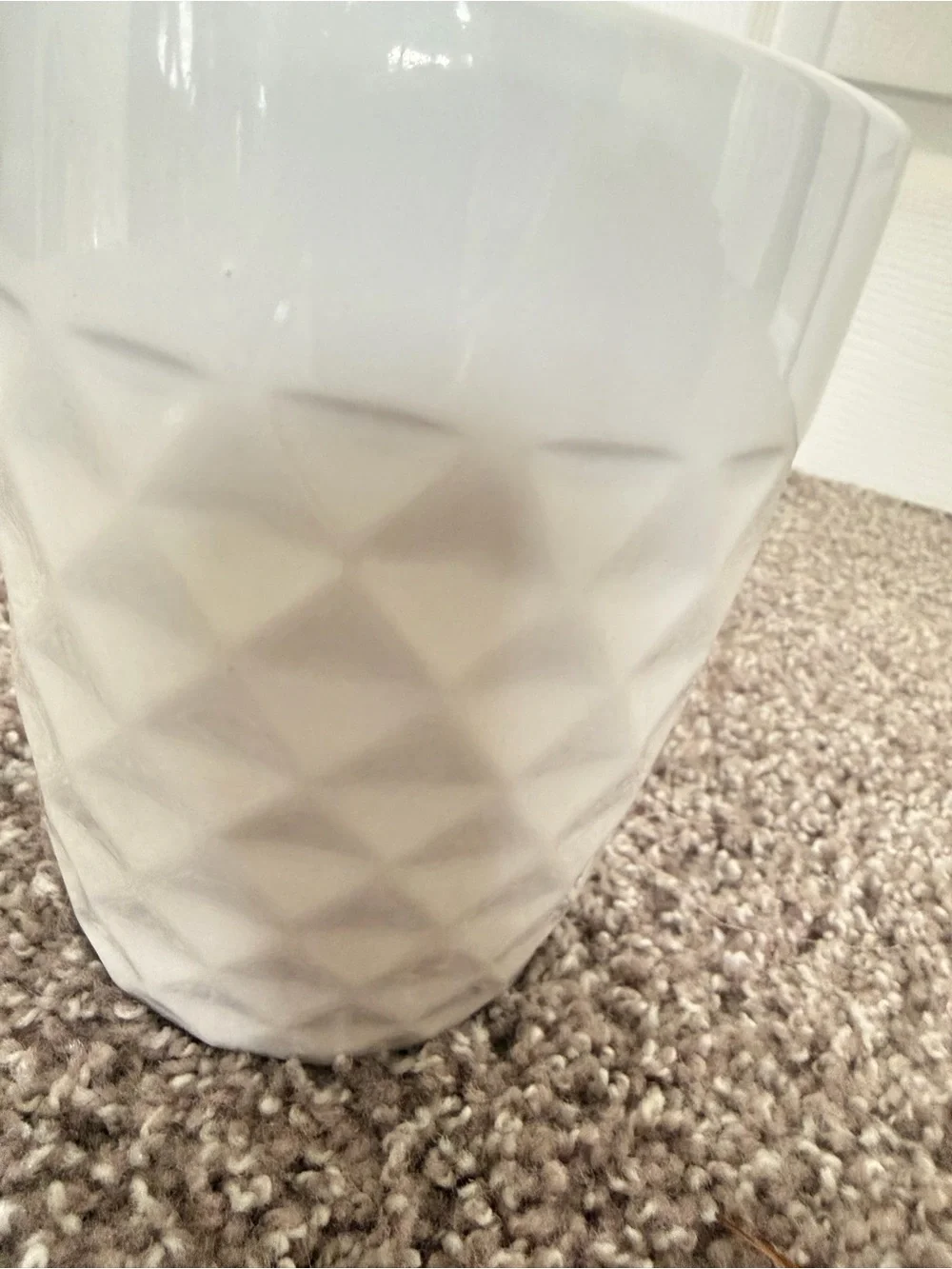White Textured Ceramic Vase